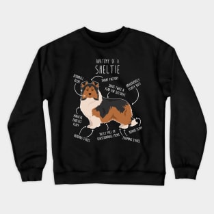 Sheltie Shetland Sheepdog Anatomy Crewneck Sweatshirt